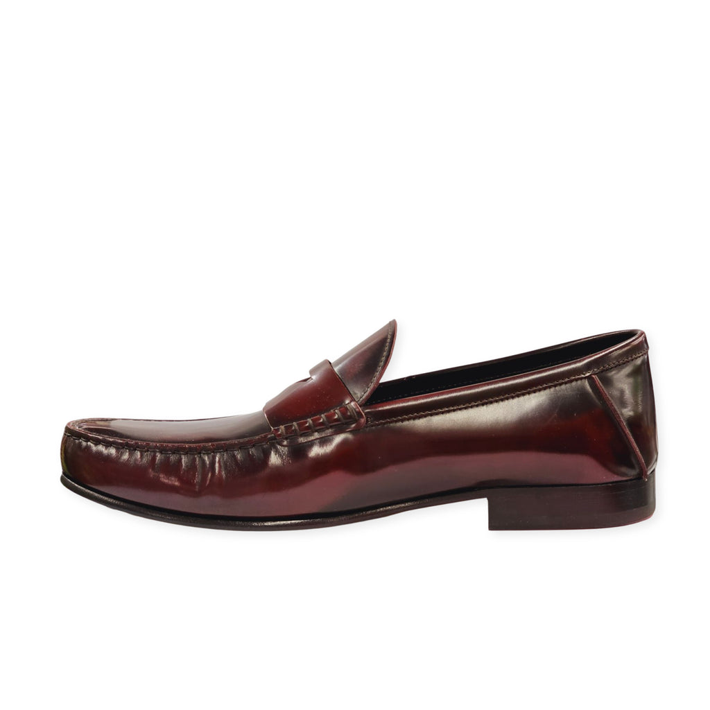 Tod's Leather Burgundy Leather Moccasin Elegant Leather Lining Loafers