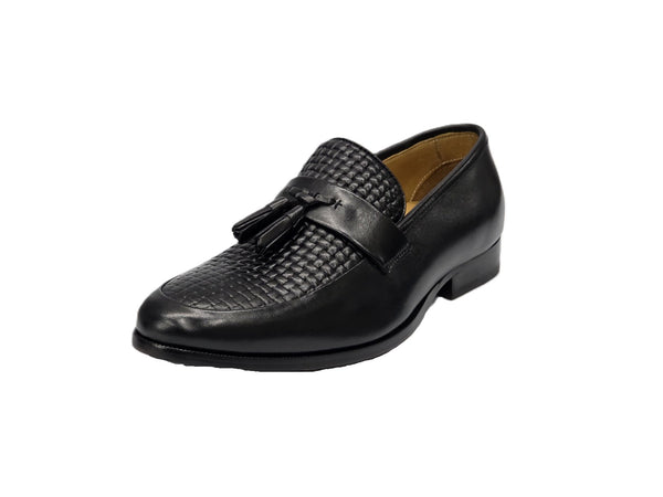 PAIR OF KINGS MENS ACE FORMAL DRESS LOAFERS - MENS ACE BLACK CASUAL LOAFERS