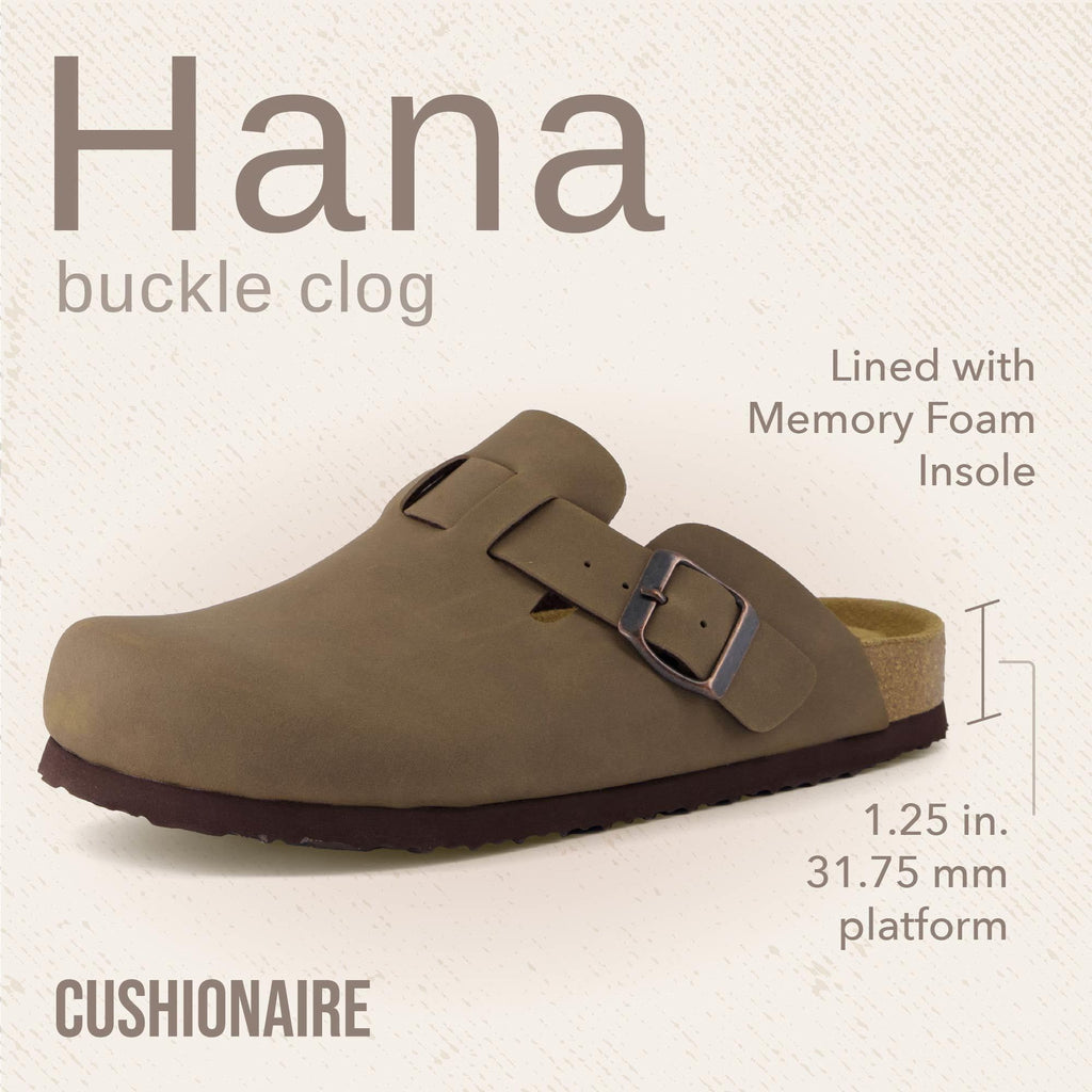 CUSHIONAIRE Hana Womens Clogs Comfortable Vegan Suede Clogs for Women